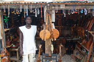 Carrefour market seller in village of Fadiout Carrefour market seller in village of Fadiout