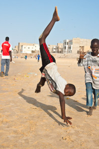 Yoff beach dubling as a local gym Yoff beach dubling as a local gym